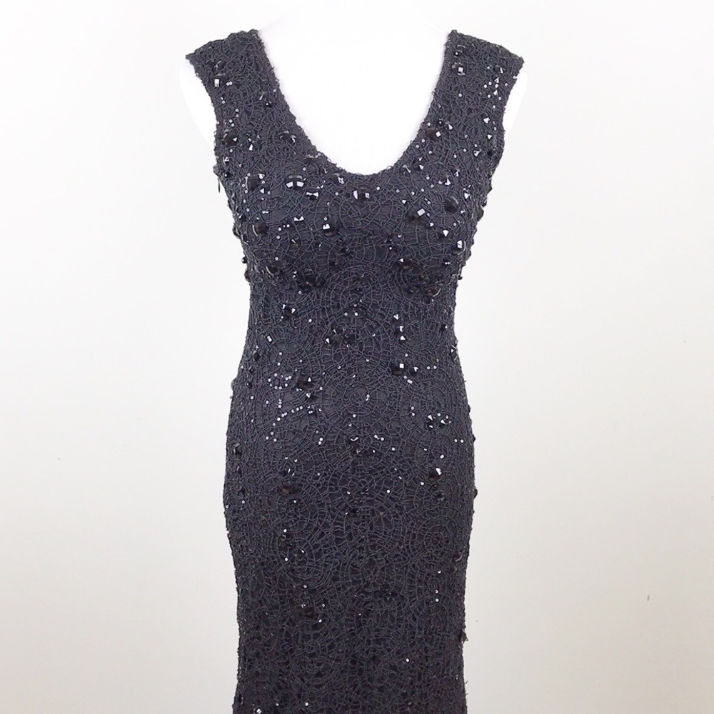 Rina diMontella Vintage Black Gown  Size 4